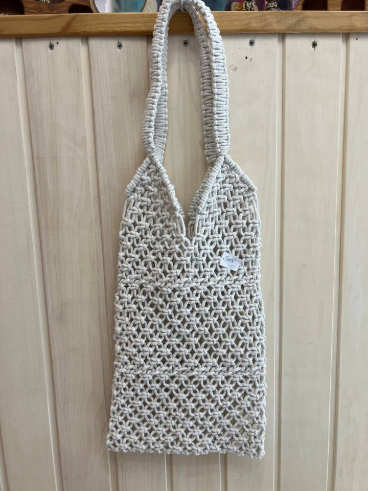 авоська макраме белая