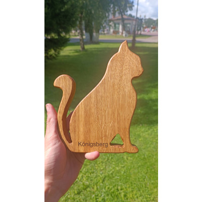кот деревянный Калининград